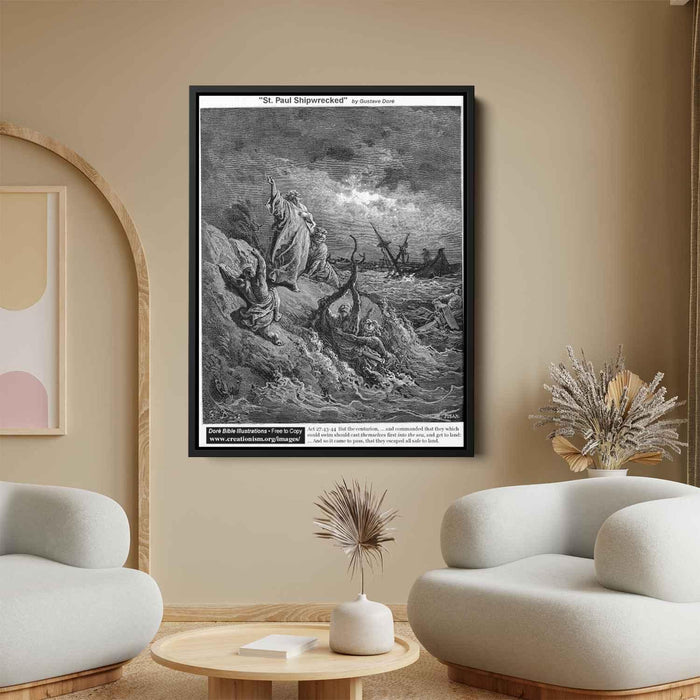 St. Paul Shipwrecked by Gustave Dore - Canvas Artwork