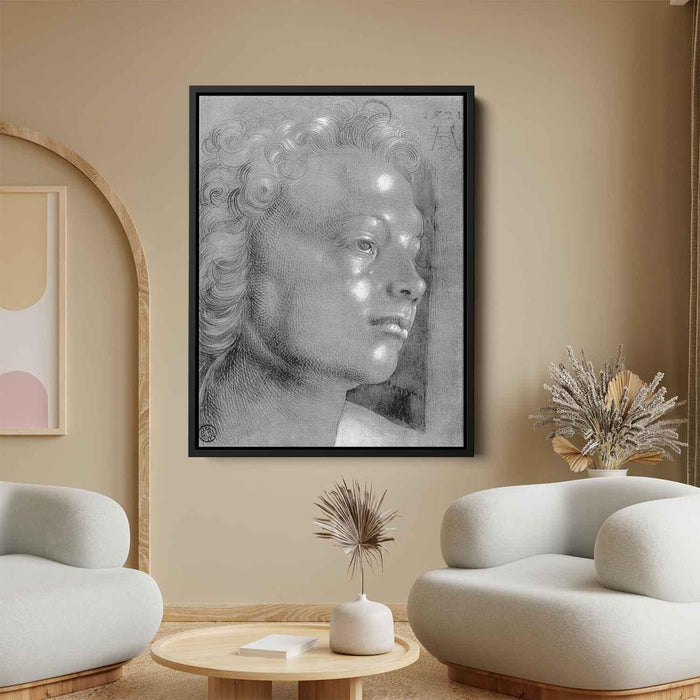 Studies on a great picture of Mary" head with curly hair (angel)" by Albrecht Durer - Canvas Artwork