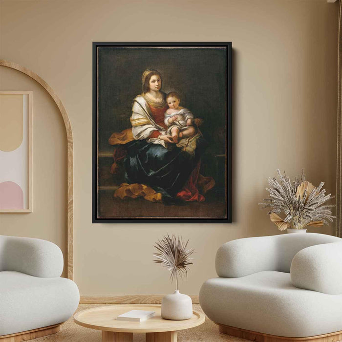 The Madonna of the Rosary by Bartolome Esteban Murillo - Canvas Artwork