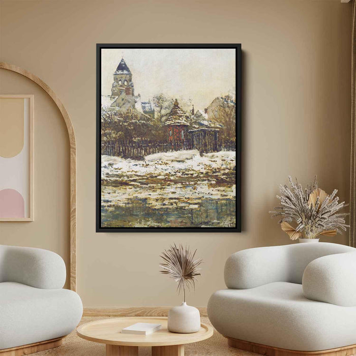 Vetheuil, The Church in Winter by Claude Monet - Canvas Artwork