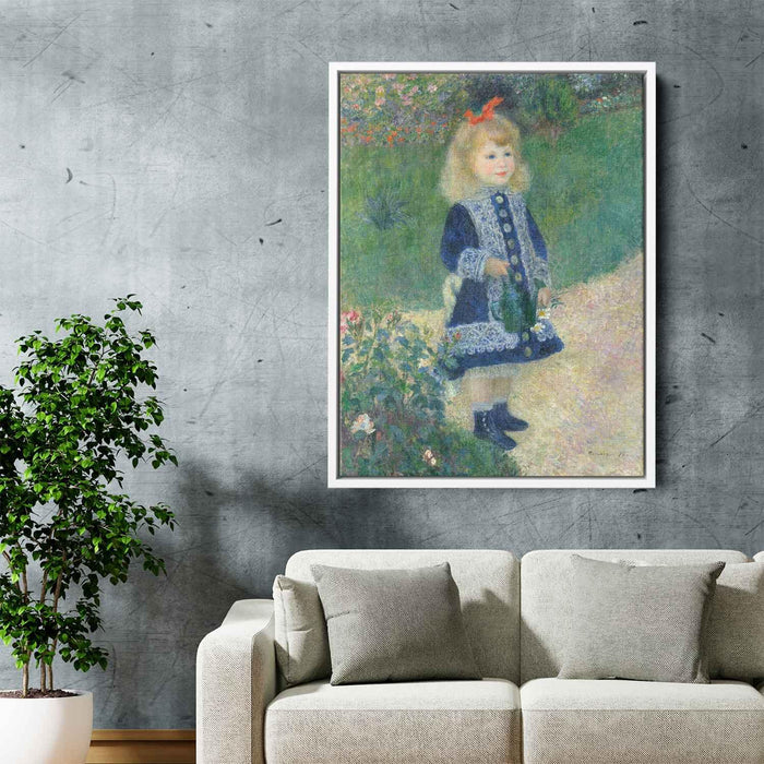 Girl with a Watering Can (1876) by Pierre-Auguste Renoir - Canvas Artwork