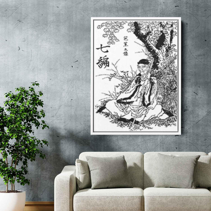 Basho by Hokusai by Katsushika Hokusai - Canvas Artwork