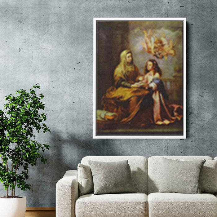 Childhood of Virgin (1665) by Bartolome Esteban Murillo - Canvas Artwork