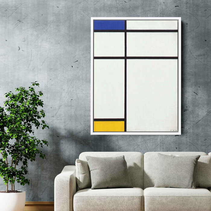 Composition III with Blue, Yellow and White by Piet Mondrian - Canvas Artwork