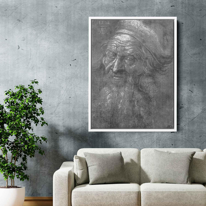 Head of an old man (1521) by Albrecht Durer - Canvas Artwork