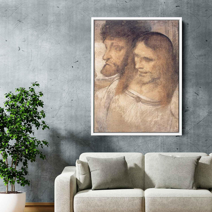 Heads of Sts Thomas and James the Greater by Leonardo da Vinci - Canvas Artwork