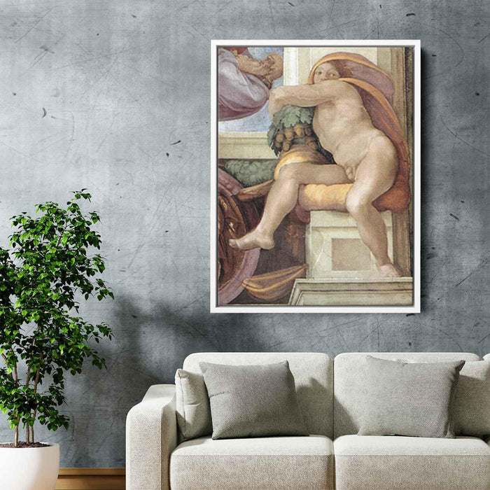 Ignudo (1509) by Michelangelo - Canvas Artwork