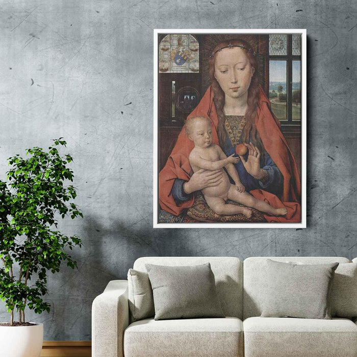 Madonna and Child, from The Diptych of Maerten van Nieuwenhove by Hans Memling - Canvas Artwork