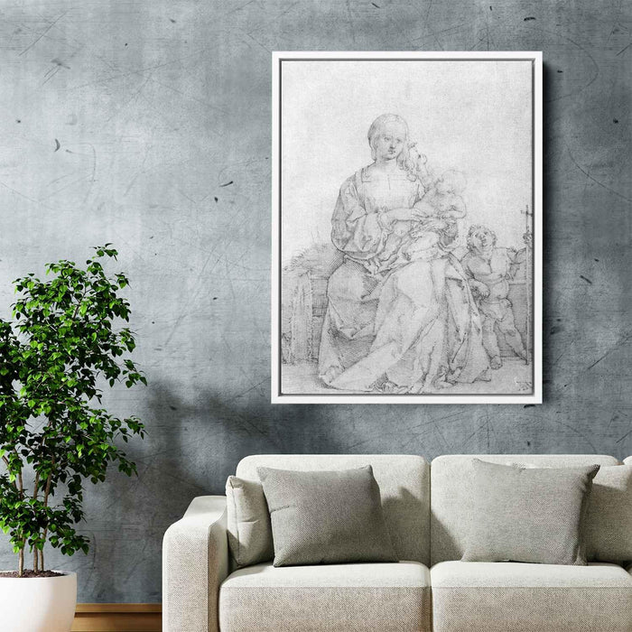 Madonna and Child with John the Baptist (1520) by Albrecht Durer - Canvas Artwork