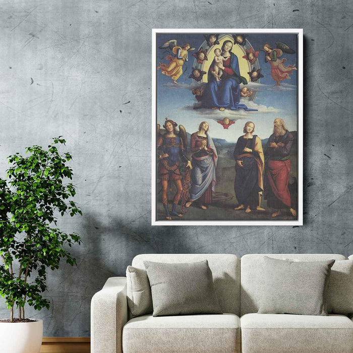 Madonna in Glory with the Child and Saints (1496) by Pietro Perugino - Canvas Artwork
