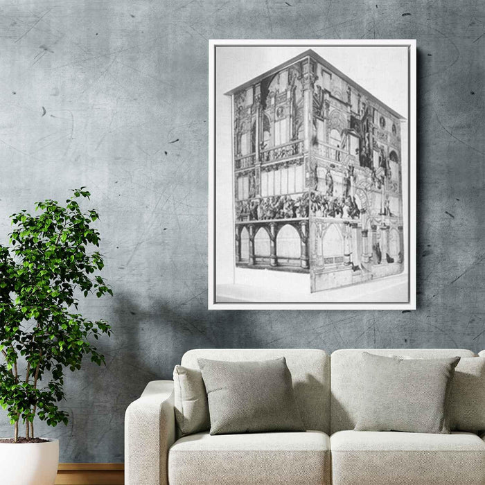 Model of the dance house in Basel by Hans Holbein the Younger - Canvas Artwork