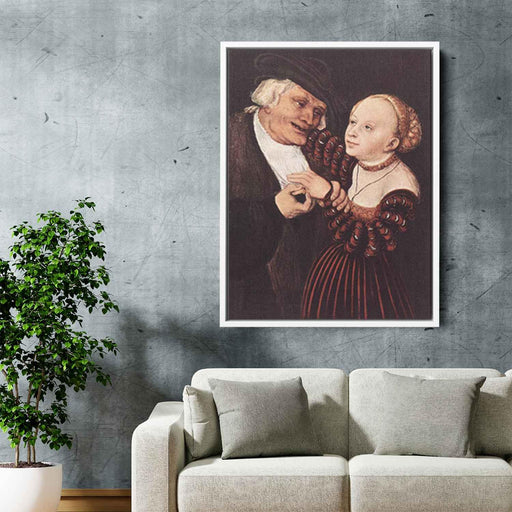 Old Man and Young Woman (1540) by Lucas Cranach the Elder - Canvas Artwork