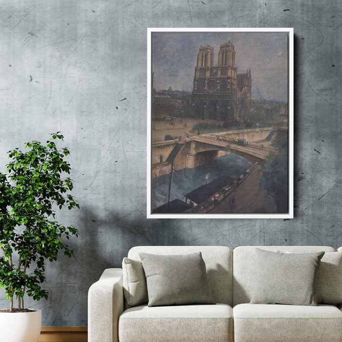 Paris.Notre-Dame (1924) by Kuzma Petrov-Vodkin - Canvas Artwork