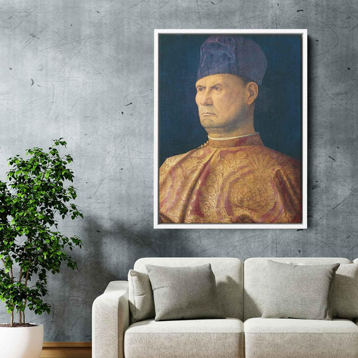 Portrait of a condottiere (1485) by Giovanni Bellini - Canvas Artwork