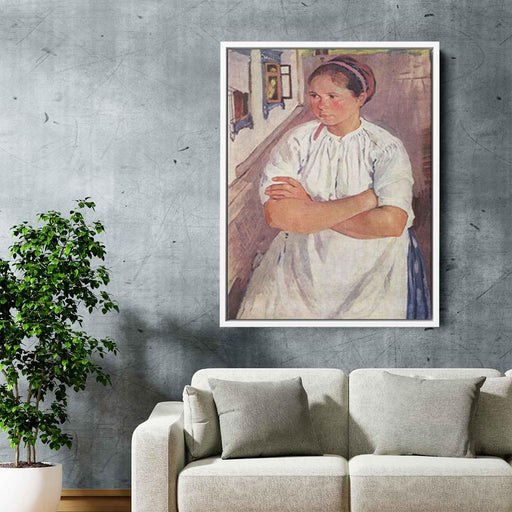 Portrait of a nurse (1909) by Zinaida Serebriakova - Canvas Artwork