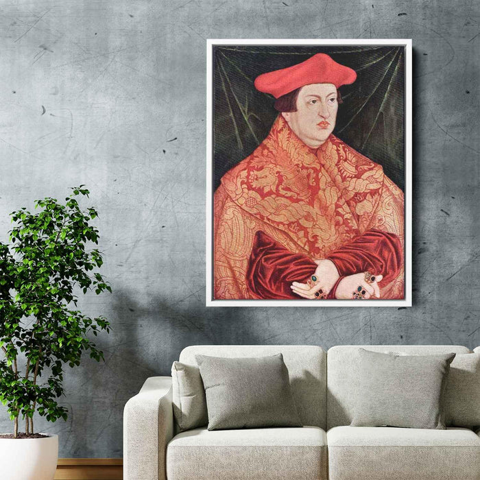 Portrait of Cardinal Albrecht of Brandenburg (1526) by Lucas Cranach the Elder - Canvas Artwork