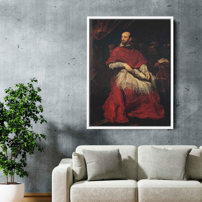 Portrait of Cardinal Guido Bentivoglio (1625) by Anthony van Dyck - Canvas Artwork