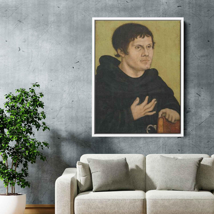 Portrait of Martin Luther as an Augustinian Monk (1523) by Lucas Cranach the Elder - Canvas Artwork