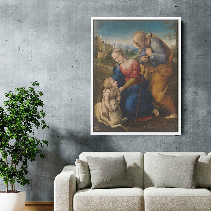 The Holy Family with a Lamb (1507) by Raphael - Canvas Artwork