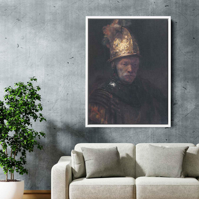 Man in a Golden Helmet (1650) by Rembrandt - Canvas Artwork