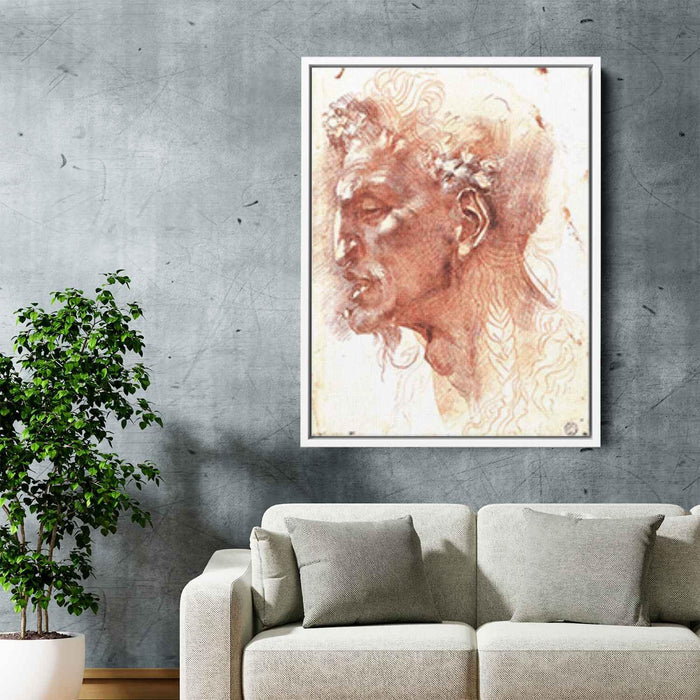 Satyr's Head by Michelangelo - Canvas Artwork