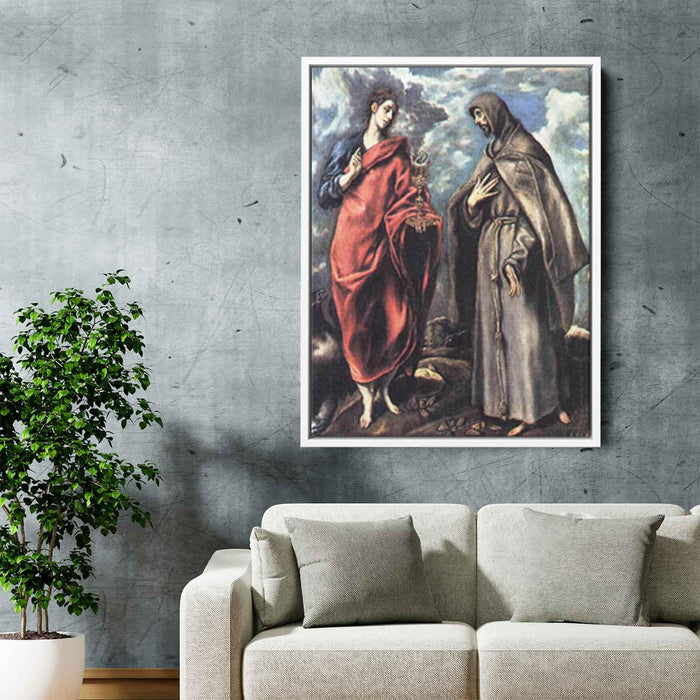 St. John the Evangelist and St. Francis (1608) by El Greco - Canvas Artwork