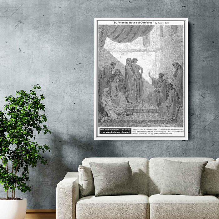 St.Peter In The House Of Cornelius by Gustave Dore - Canvas Artwork