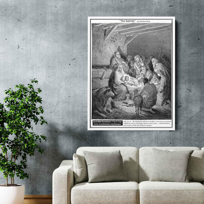 The Nativity by Gustave Dore - Canvas Artwork