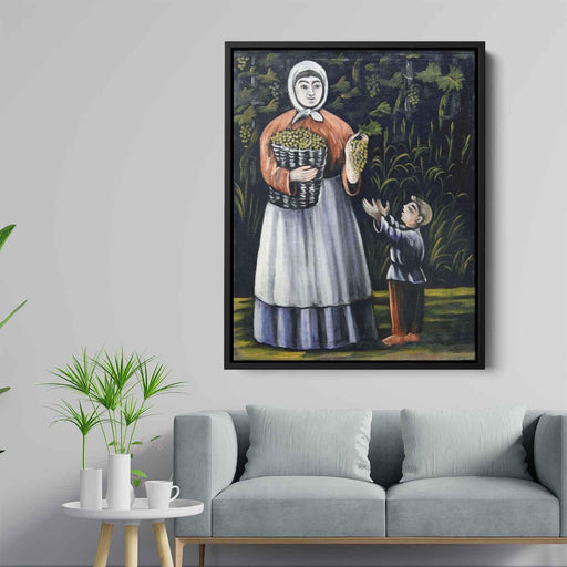 Peasant woman with boy by Niko Pirosmani - Canvas Artwork