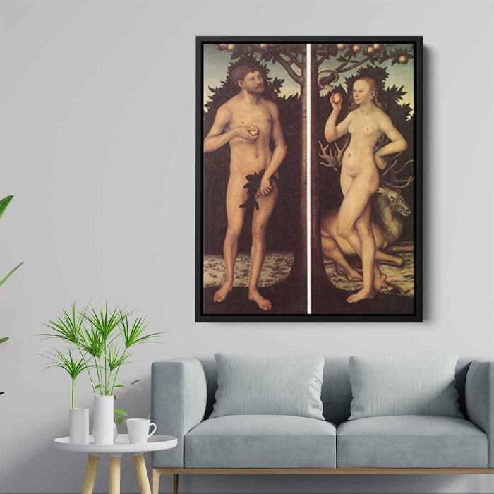 Adam and Eve (1525) by Lucas Cranach the Elder - Canvas Artwork