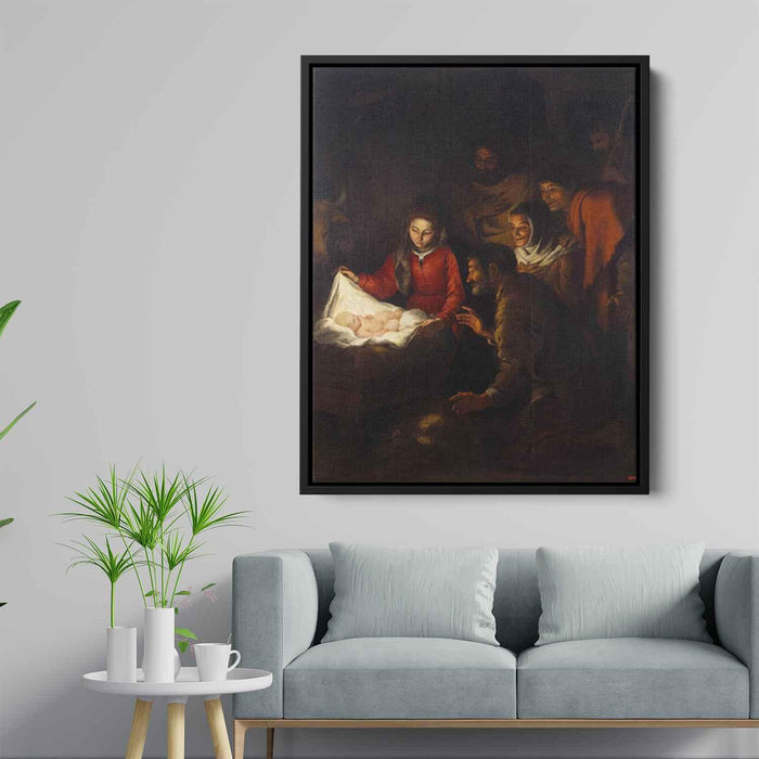 Adoration of the Shepherds (1650) by Bartolome Esteban Murillo - Canvas Artwork