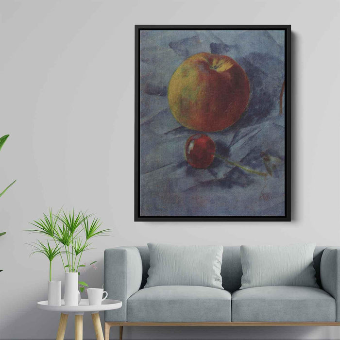 Apple and cherry (1917) by Kuzma Petrov-Vodkin - Canvas Artwork