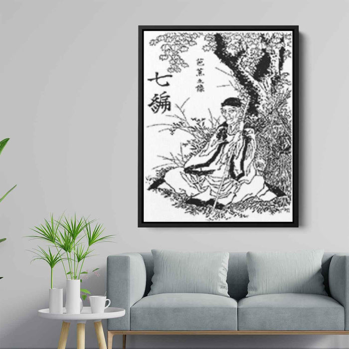 Basho by Hokusai by Katsushika Hokusai - Canvas Artwork