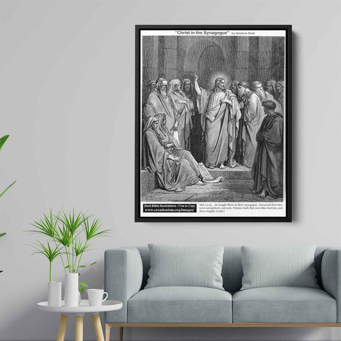 ChristIn The Synagogue by Gustave Dore - Canvas Artwork