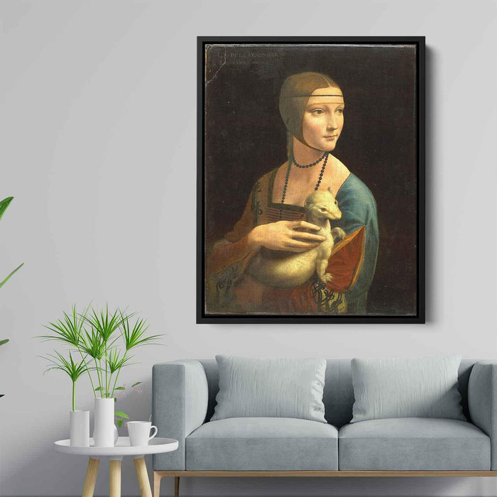 The Lady with an Ermine (Cecilia Gallerani) (1490) by Leonardo da Vinci - Canvas Artwork