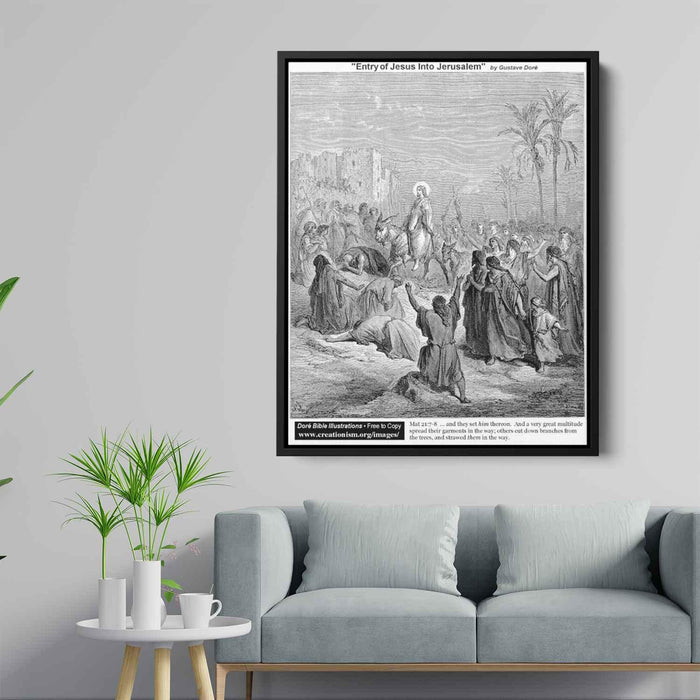 Entry Of Jesus Into Jerusalem by Gustave Dore - Canvas Artwork