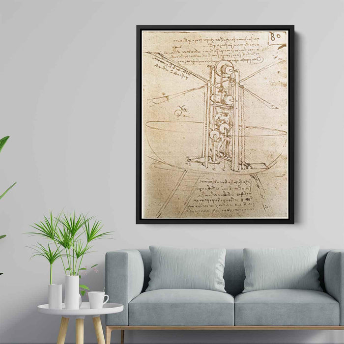 Flying machine (1487) by Leonardo da Vinci - Canvas Artwork