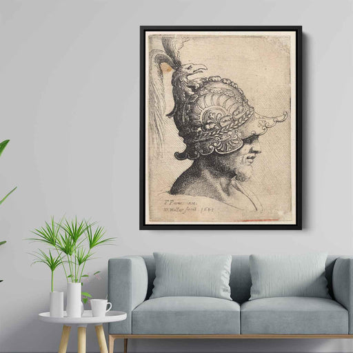 Helmet with eagle by Parmigianino - Canvas Artwork