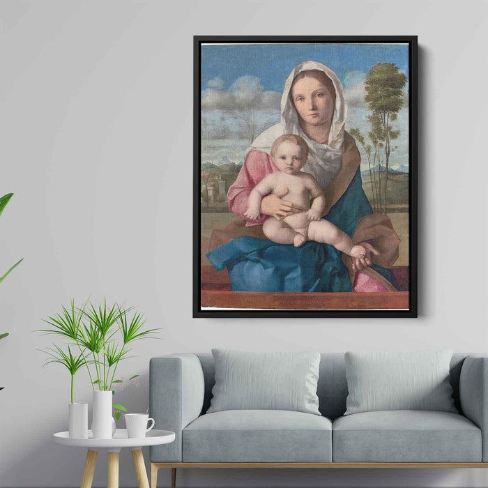 Madonna and Child in a landscape (1508) by Giovanni Bellini - Canvas Artwork