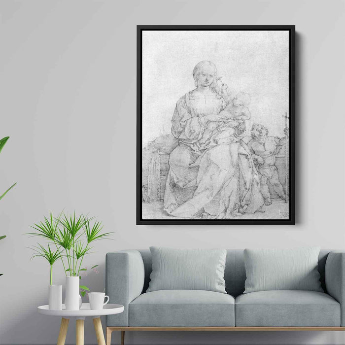 Madonna and Child with John the Baptist (1520) by Albrecht Durer - Canvas Artwork