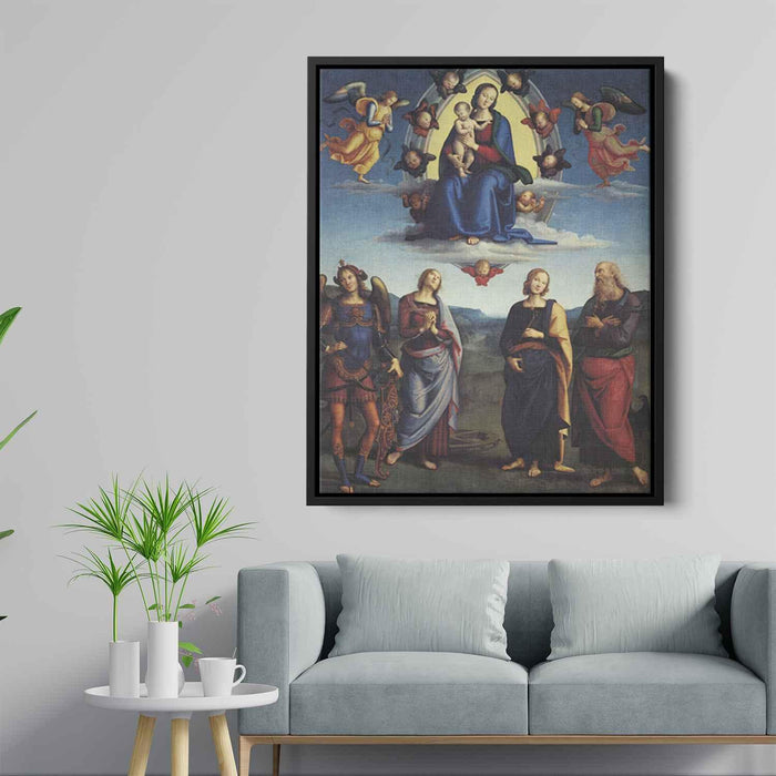 Madonna in Glory with the Child and Saints (1496) by Pietro Perugino - Canvas Artwork