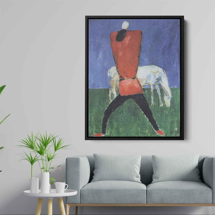 Man with horse (1932) by Kazimir Malevich - Canvas Artwork