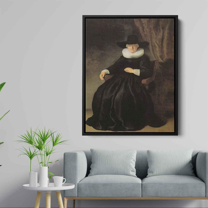 Maria Bockennolle, Wife of Johannes Elison by Rembrandt - Canvas Artwork