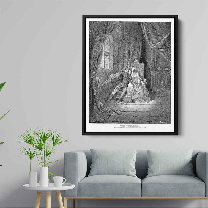 Paolo and Francesca by Gustave Dore - Canvas Artwork