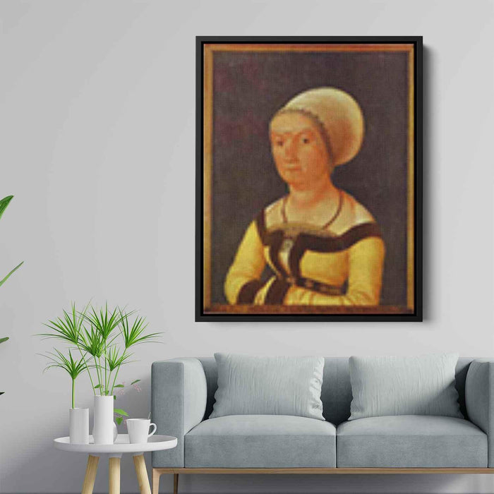 Portrait of 34 year old Woman (1516) by Hans Holbein the Younger - Canvas Artwork