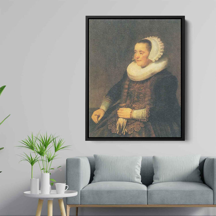 Portrait of a Seated Woman (1632) by Rembrandt - Canvas Artwork