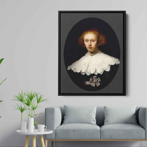 Portrait of a Young Woman (1633) by Rembrandt - Canvas Artwork