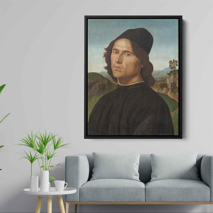 Portrait of Lorenzo di Credi (1488) by Pietro Perugino - Canvas Artwork