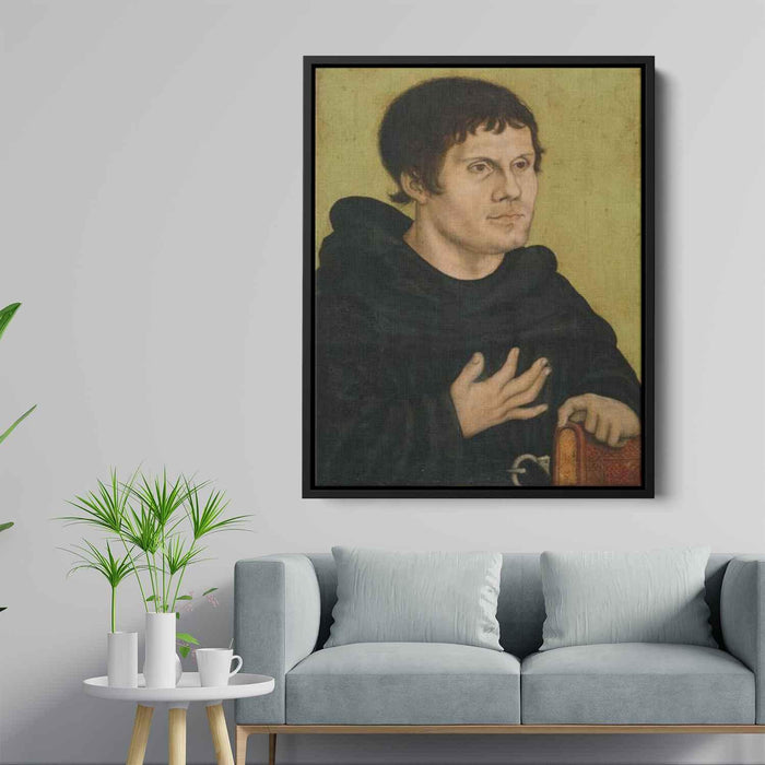 Portrait of Martin Luther as an Augustinian Monk (1523) by Lucas Cranach the Elder - Canvas Artwork