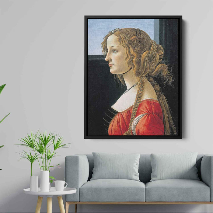 Portrait of Simonetta Vespucci (Portrait of a Young Woman) (1480) by Sandro Botticelli - Canvas Artwork